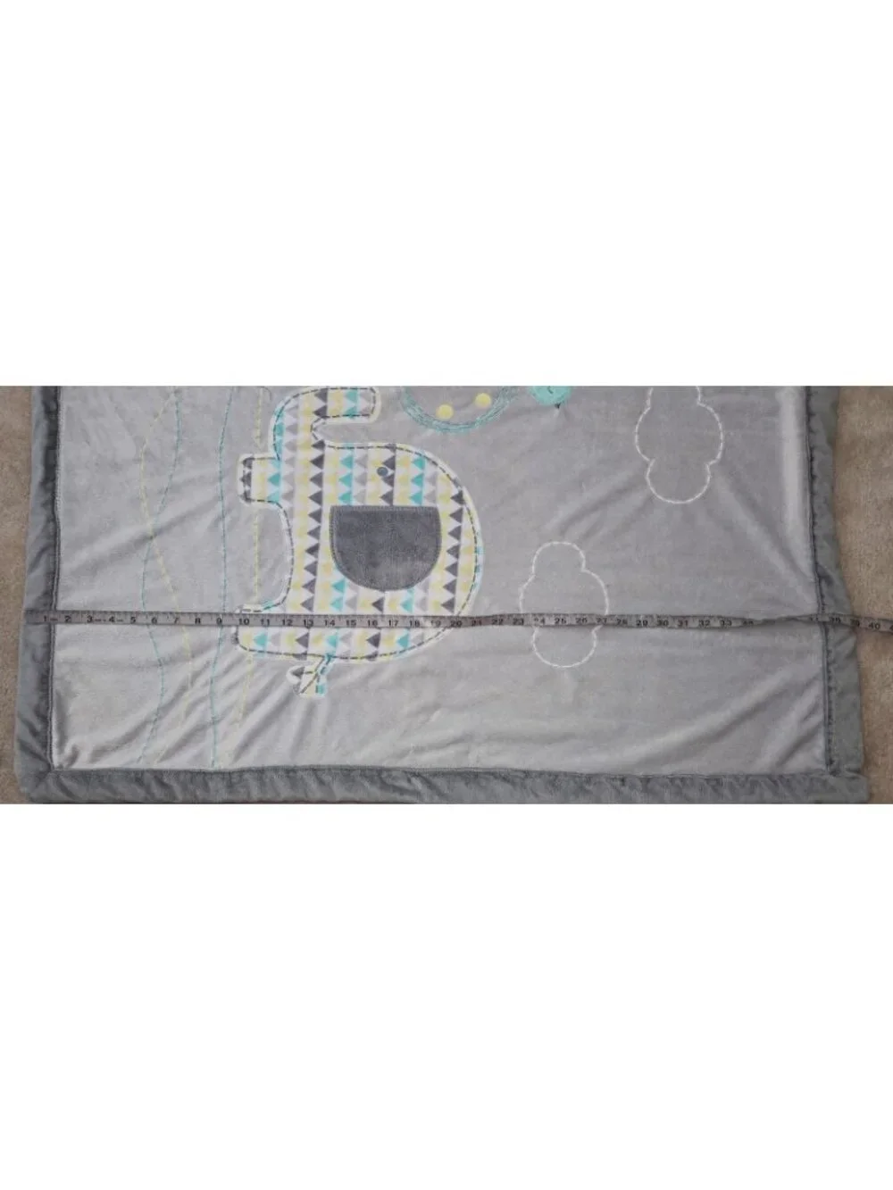 Koala Baby Blanket Gray Aqua Blue Yellow Elephant Bird Tree Clouds Fleece 2014